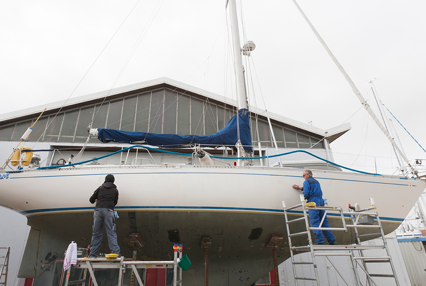 onderhoud tijdens winterberging Jachthaven Hindeloopen